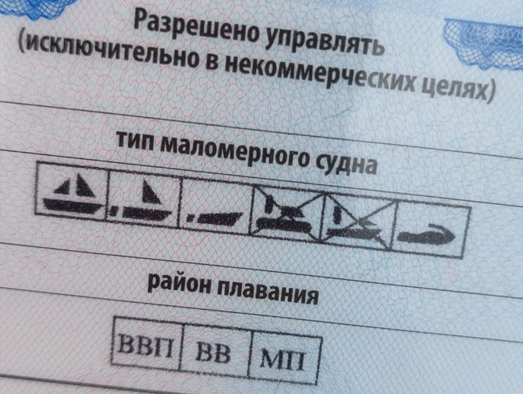 Категории прав на маломерное судно и возможные районы плавания